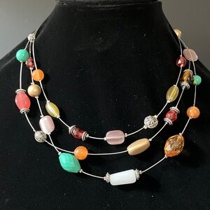 Multicolor Vintage Lia Sophia “Fantasia” Beaded Necklace